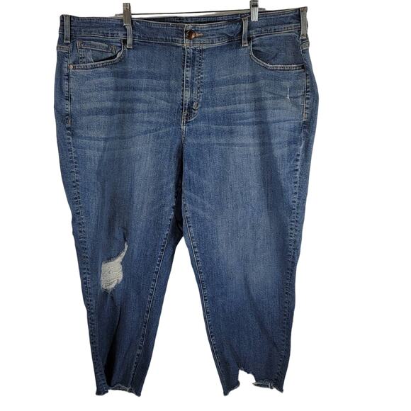 Lane Bryant Whiskering Girlfriend Crop Capris SZ 26R - Picture 1 of 4
